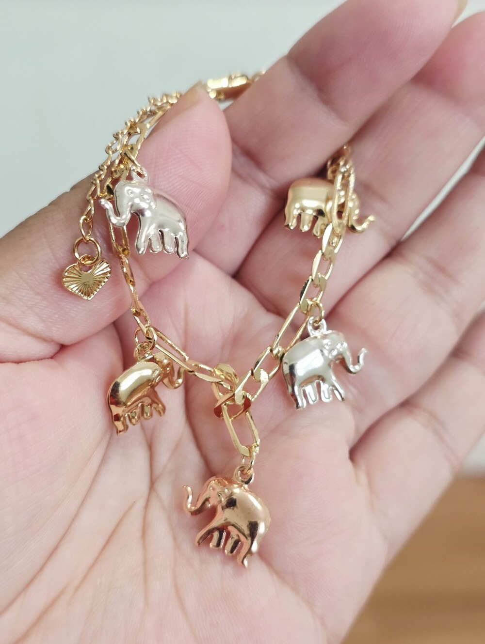 14k Gold Plated Elephant bracelet